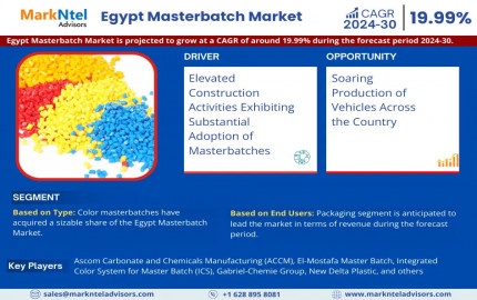 Egypt Masterbatch Market Accelerates with 19.99% CAGR Predicted till 2030 – MarkNtel