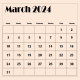 Get Organized with a Free Printable March 2024 Calendar