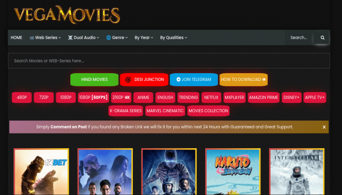 Vegamovies Official website Hindi Dubbed (REVIEW)