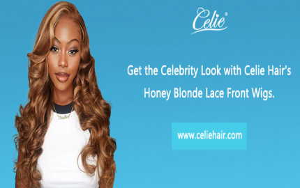 Get the Celebrity Look with Celie Hair’s Honey Blonde Lace Front Wigs.