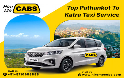 Top Pathankot to Katra taxi service @HireMeCabs