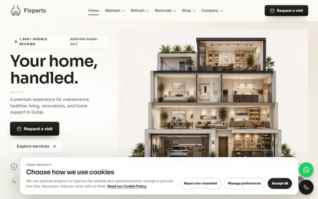 Fixperts website homepage