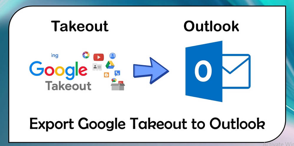 How do I import a Google Takeout into a new email client in Outlook?