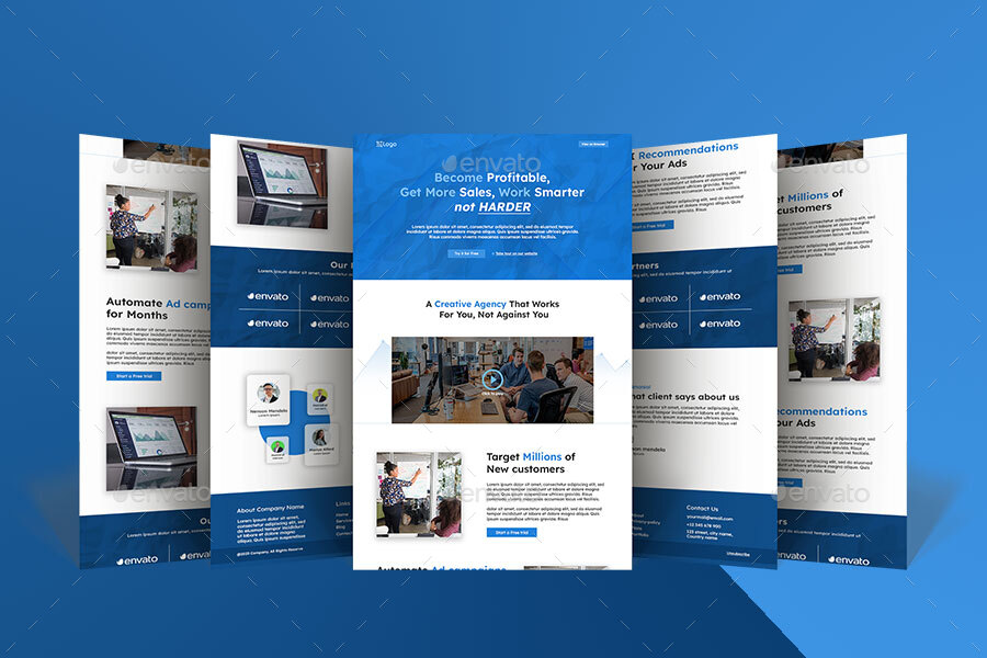 Creative Agency Email Newsletter PSD Template