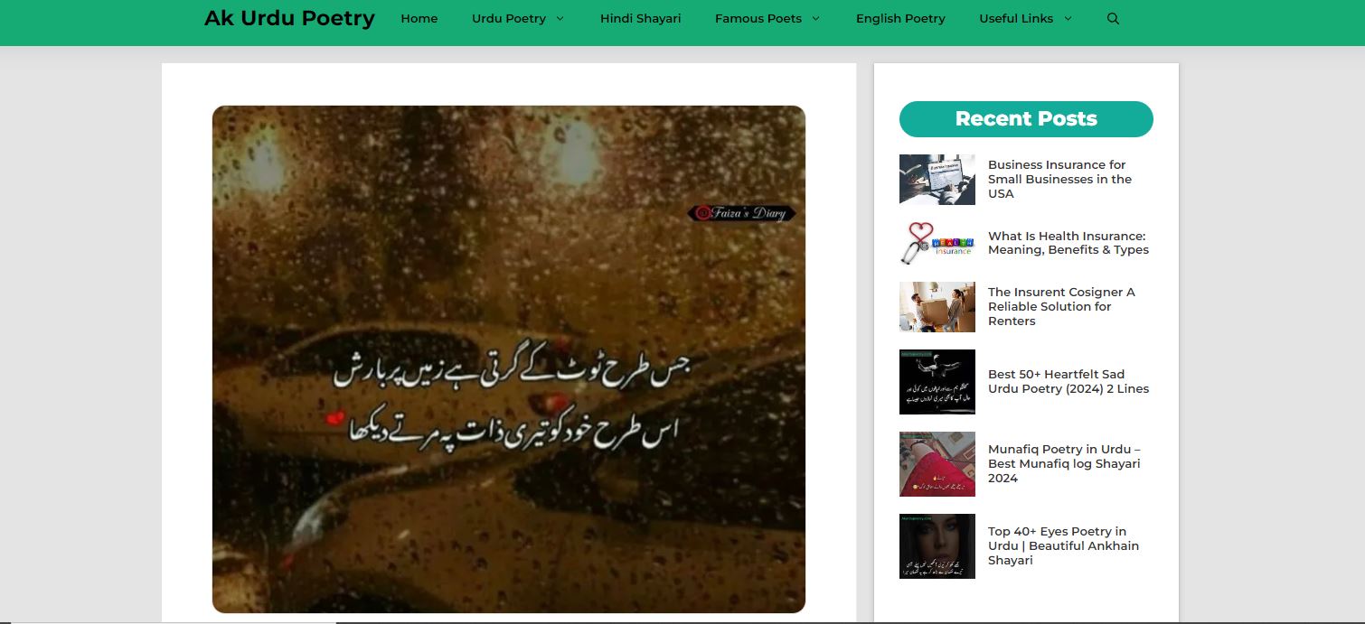 Embracing the Beauty of Urdu Poetry: A Journey Through the Melodic Rain Poem