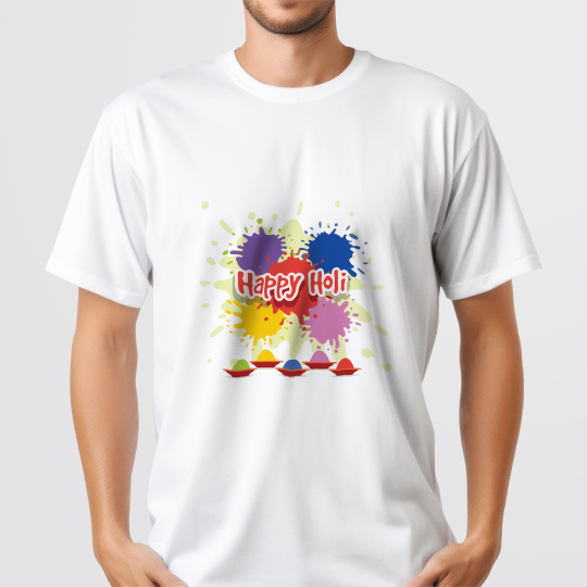 Unleash the Spirit of Holi with Colorful Holi T-Shirt