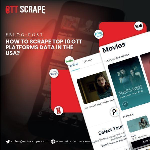 How to Scrape Top 10 OTT Platforms Data in the USA?