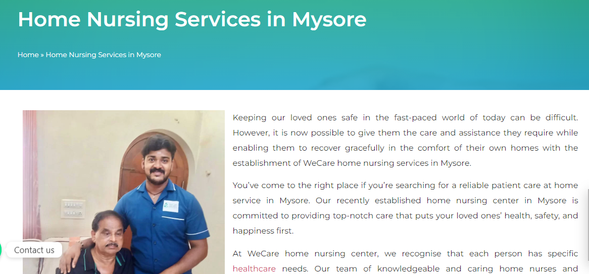 Affordable Home Nursing Service in Mysore