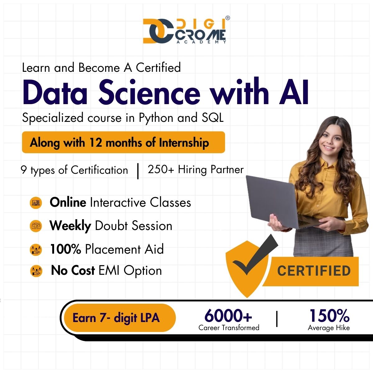 Next-Gen Online Data Science Course: PGP In Data Science with Artificial Intelligence- Digicrome