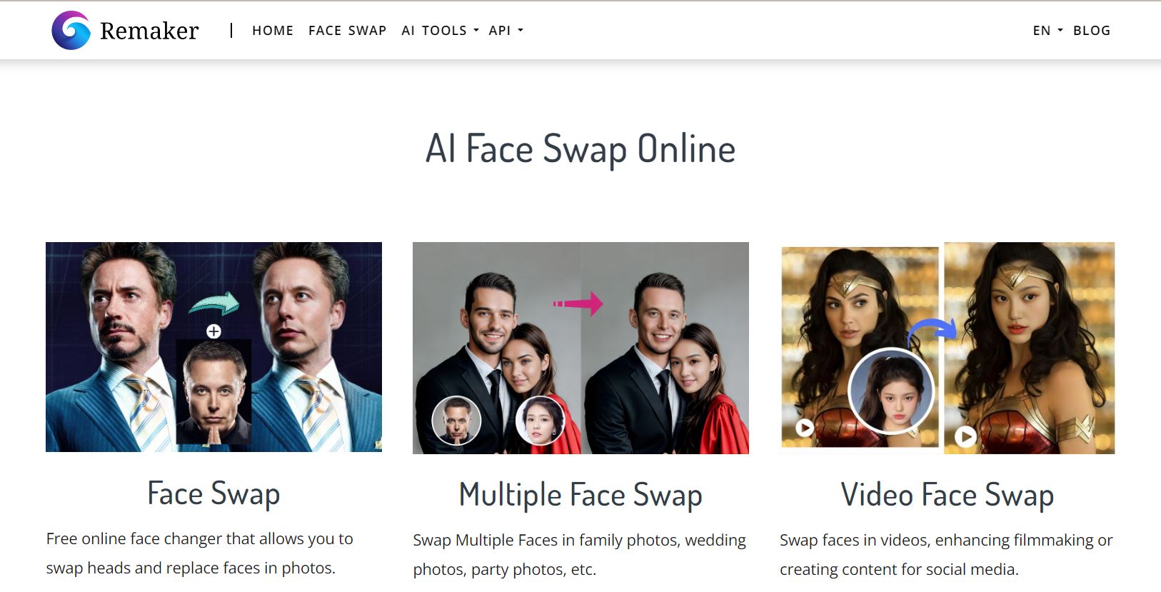 Remaker AI: Multi-Face Swap + Video Tool