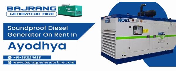 Top Soundproof DG Set Generator on rent in Ayodhya
