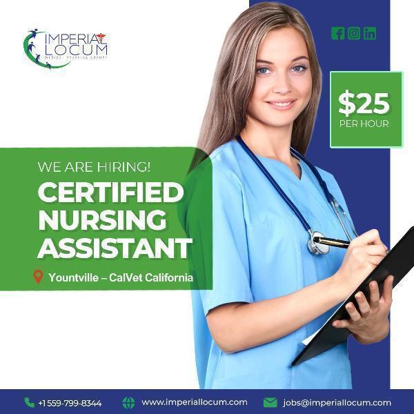 Join CalVet West LA as a CNA (Certified Nursing Assistant) | Imperial Locum
