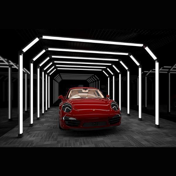 Why is it important to provide LED light in an automotive workshop?