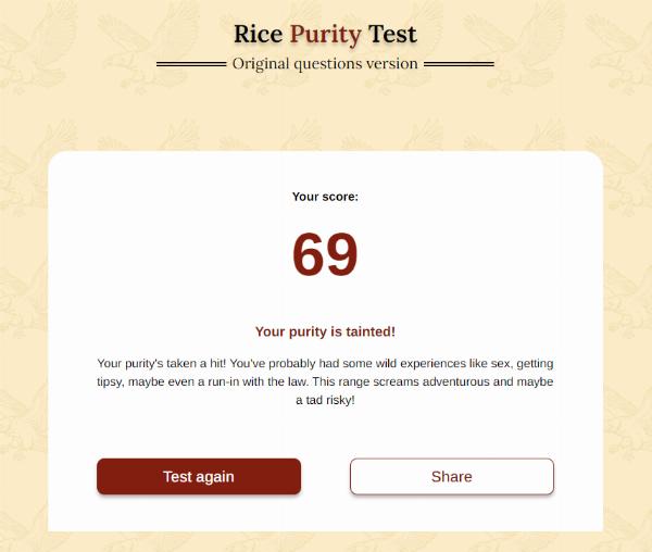 100 Questions to Self-Discovery: The Ultimate Rice Purity Test