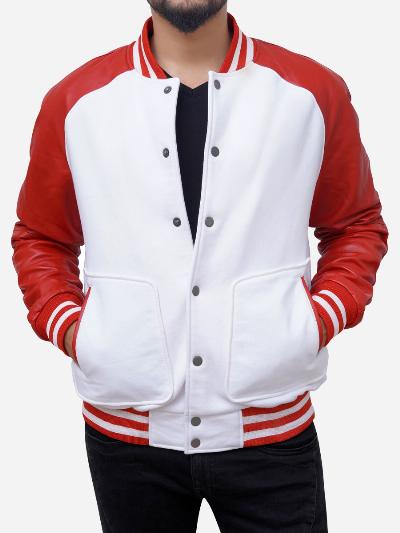 This Black Varsity Jacket Leather Sleeves Is Immensely Stylish