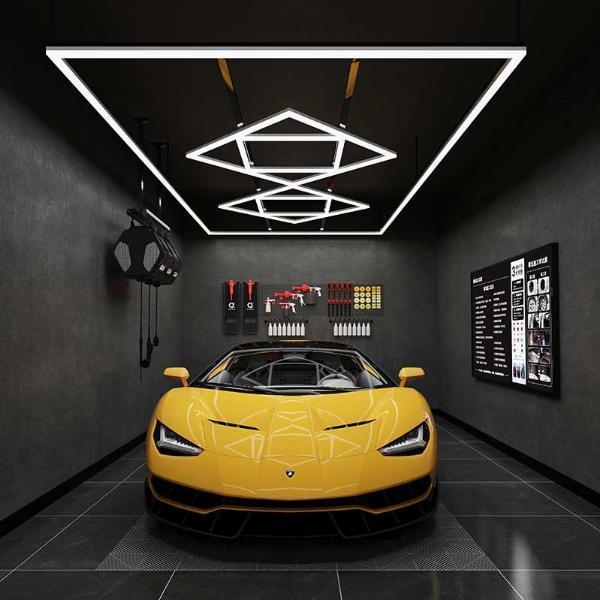 What factors should be considered when determining brightness of LED lights in shop?