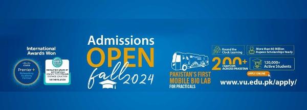 Complete Virtual University Admission Steps Fall 2024