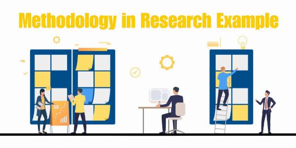 What are the key components of the research methodology used in this example?