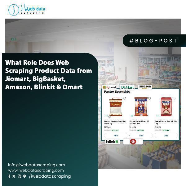 Web Scraping Data From Jiomart, BigBasket, Amazon, Blinkit & Dmart