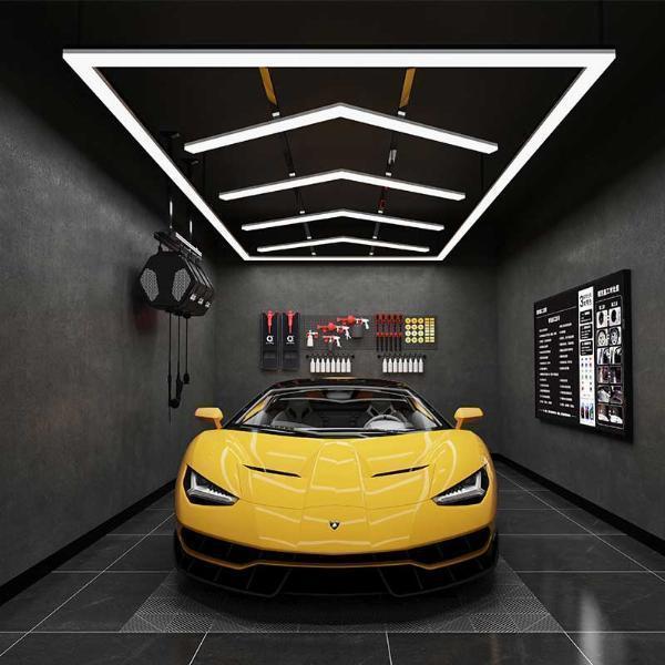 Why do car beauty shops prefer using adjustable lights?