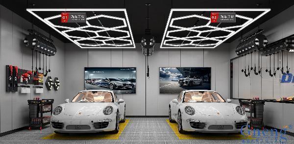 How do adjustable LED lights reduce the time needed for a thorough car inspection?
