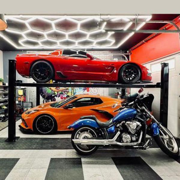 How high do you hang garage lights?