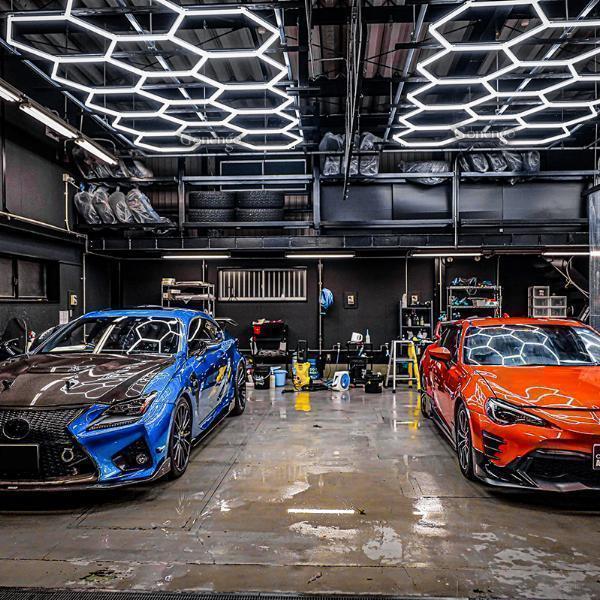 Why do adjustable LED lights ensure thorough inspections after car detailing?