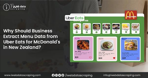 Extract Menu Data from Uber Eats for McDonalds in New Zealand