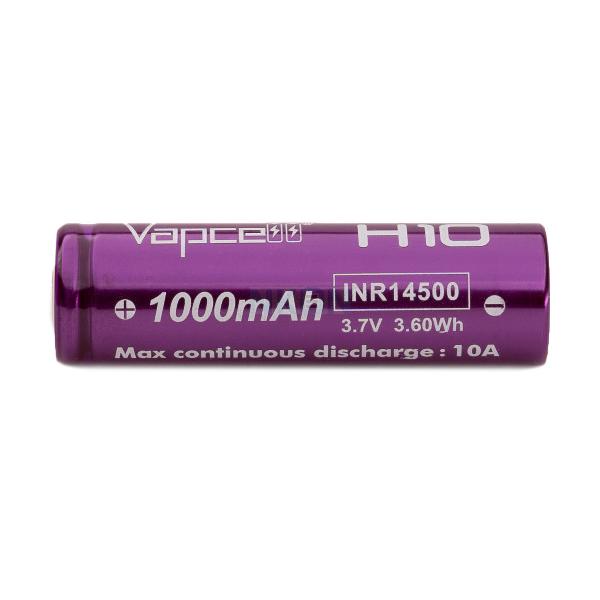 Vapcell H10 14500 Purple/White 10A Flat Top 1000mAh Battery A Comprehensive Review