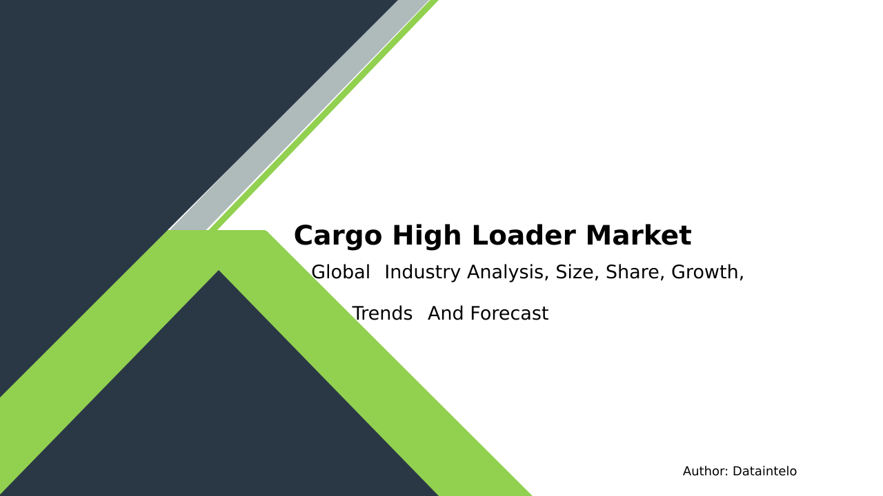 Cargo High Loader Industry Size, Market Trends, Share, Growth, Report