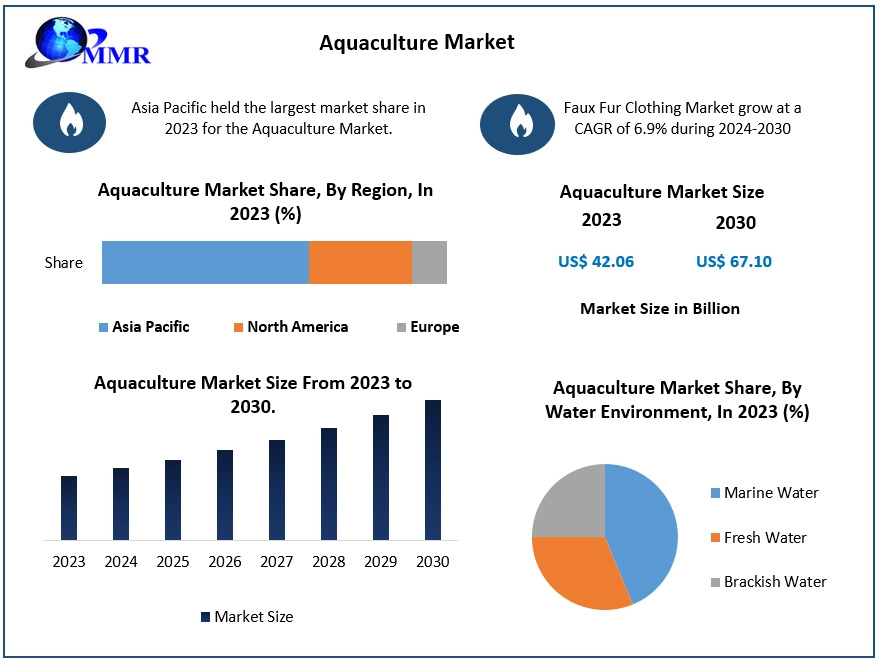 Aquaculture Industry Valuation: From US$ 42.06 Bn in 2023 to US$ 67.10 Bn by 2030 with 6.9%