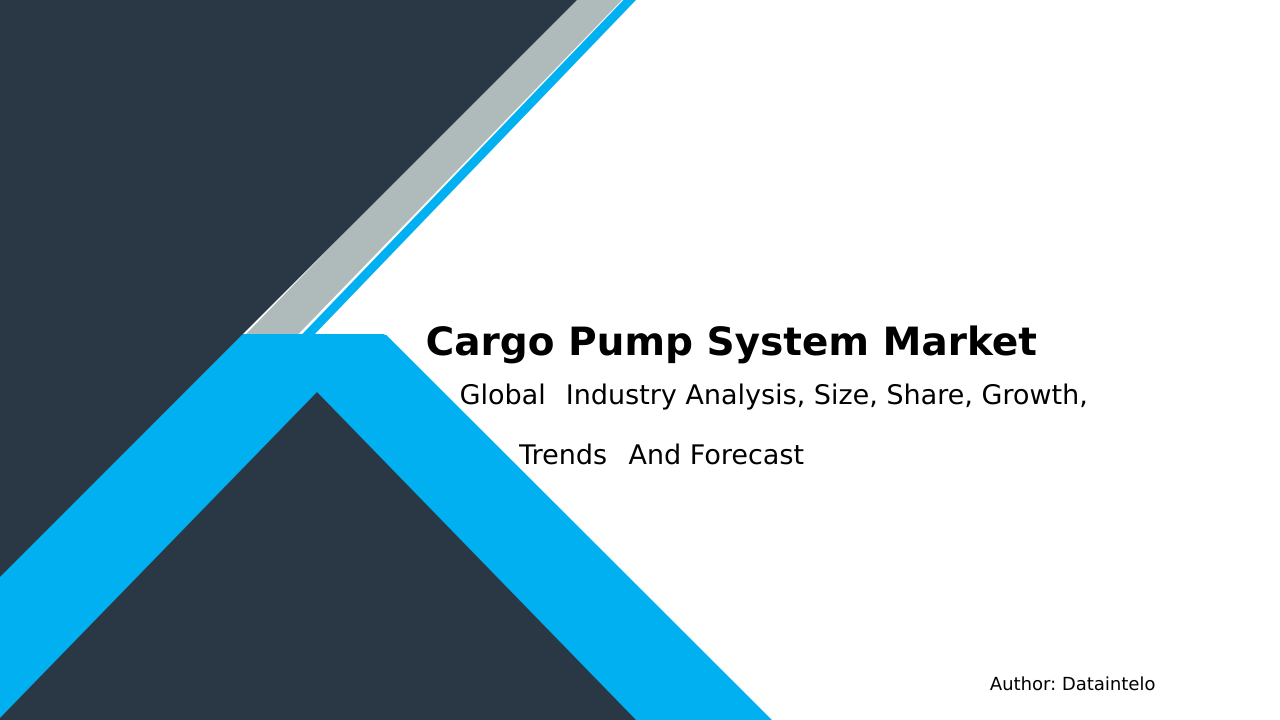 Cargo Pump System Market Expansion Trends To 2032 | By Dataintelo