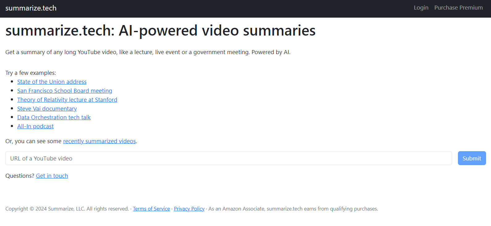 Summarize Tech: Your AI Solution for Understanding Long Videos in Minutes