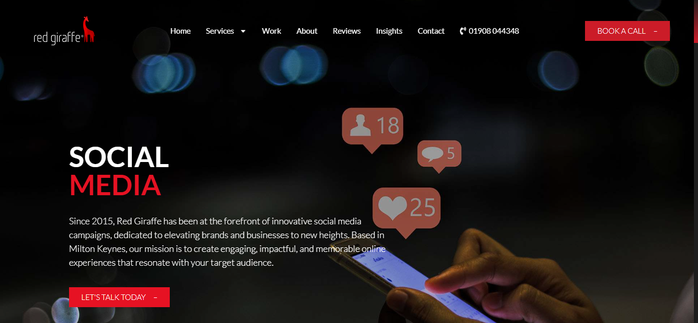 Benefits of choosing Red Giraffe for Social Media Marketing in Milton Keynes