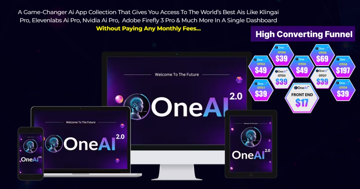 OneAI 2.0 Review - Unlock 20+ Trending AI Apps in One Platform