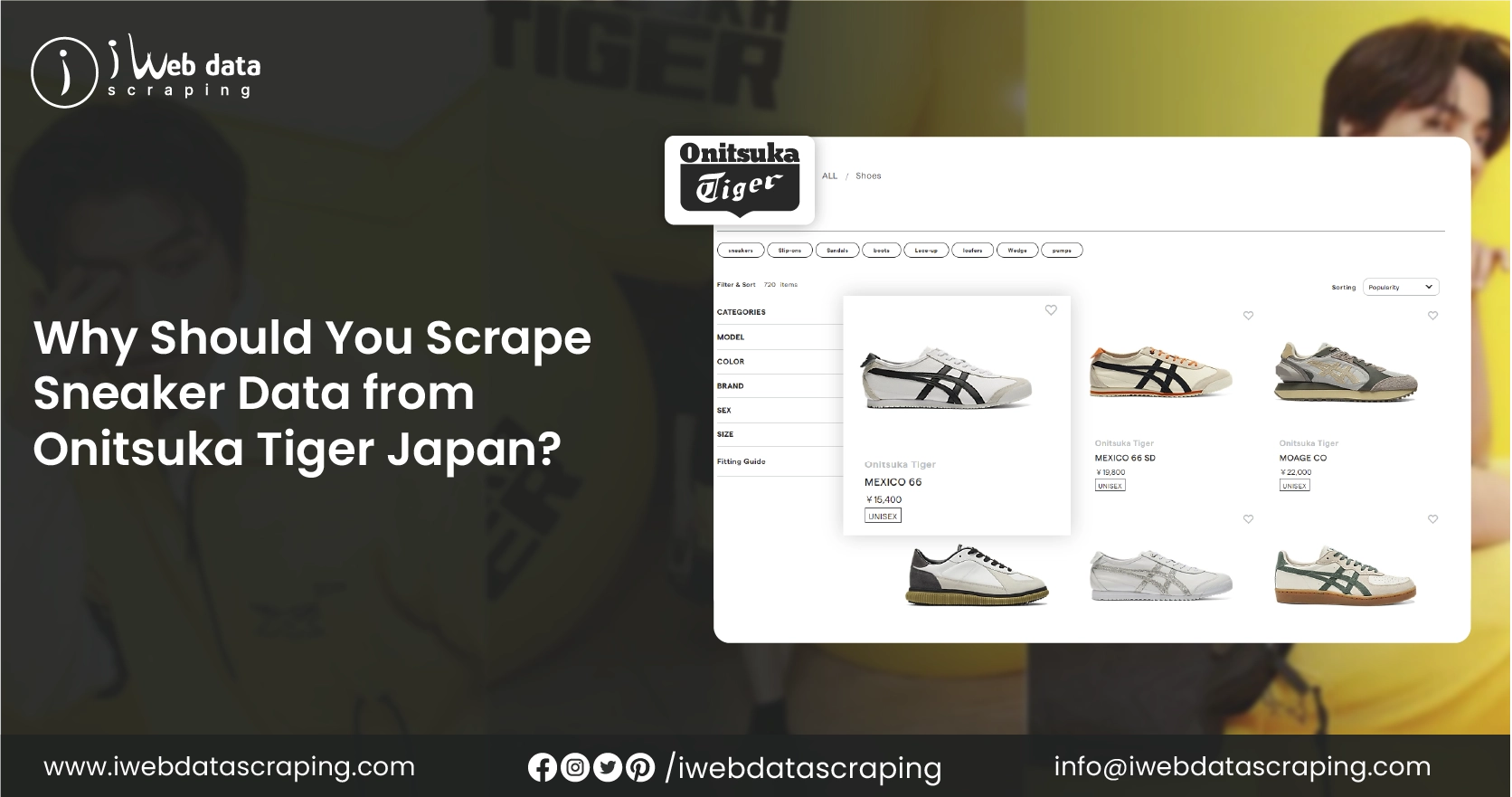 Scrape sneaker data from Onitsuka Tiger Japan to stay competitive