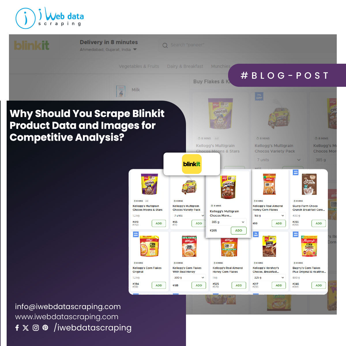 Scrape Blinkit Product Data and Images for Competitive Analysis