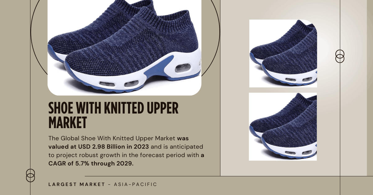 Shoe With Knitted Upper Market to Surge with a CAGR of 5.7%, Reaching USD 2.98 Billion by {2029}