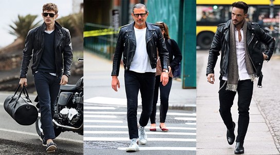 How to style a Men’s black leather jacket for every season?