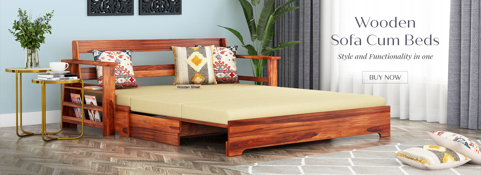 Wooden Sofa Cum Bed: A Perfect Blend of Comfort and Functionality
