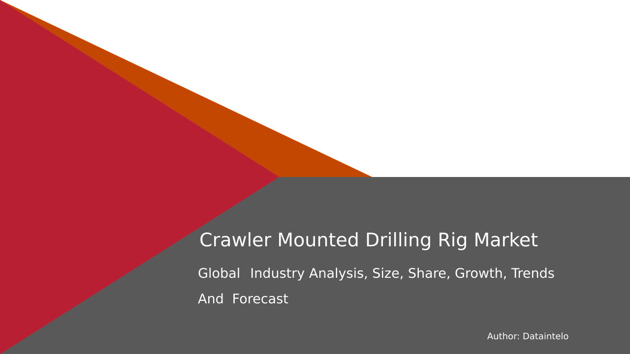 Market Insights and Key Trends in Crawler Mounted Drilling Rig Industry till 2032