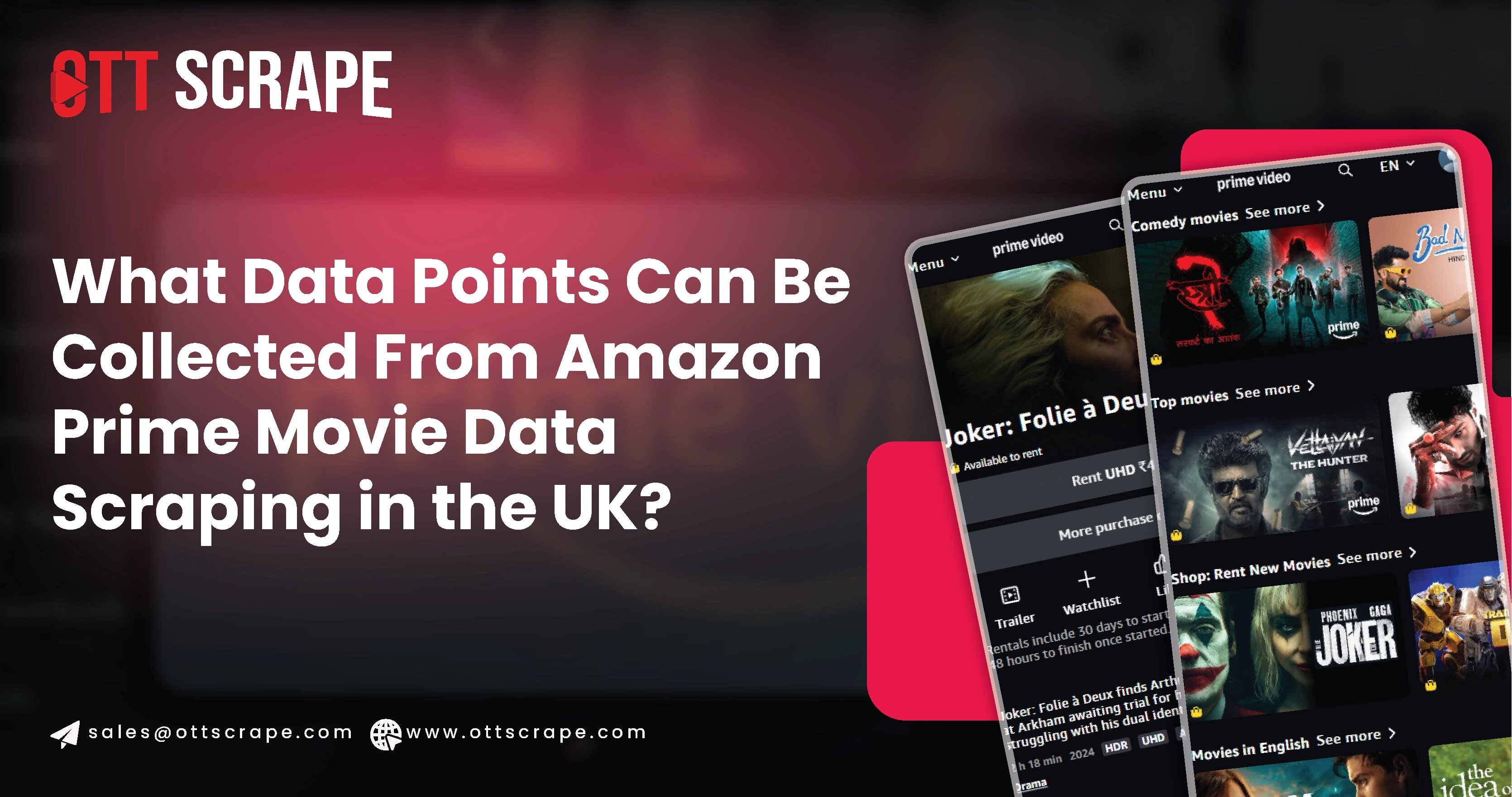 Key Data Points from Amazon Prime Movie Data Scraping in the UK