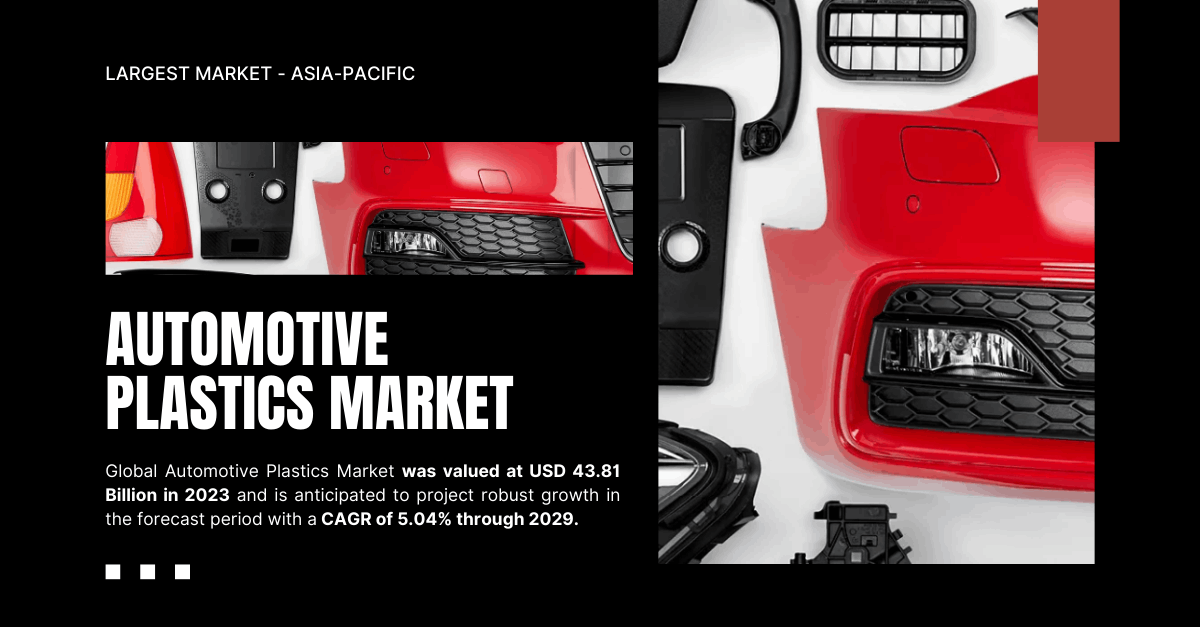 Automotive Plastics Market [USD 43.81 Billion, 5.04% CAGR] Projected to Grow Robustly Through 2029