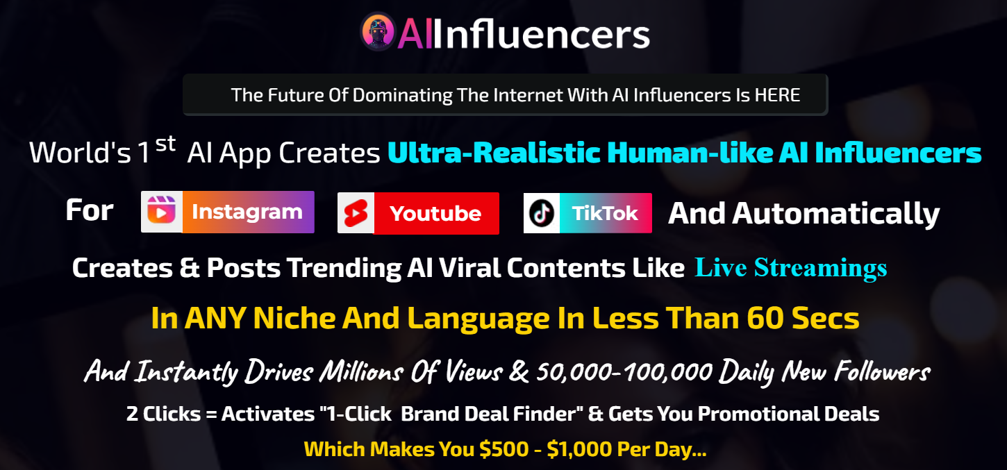 AI Influencers Review: Create ultra-realistic, human-like AI Influencers