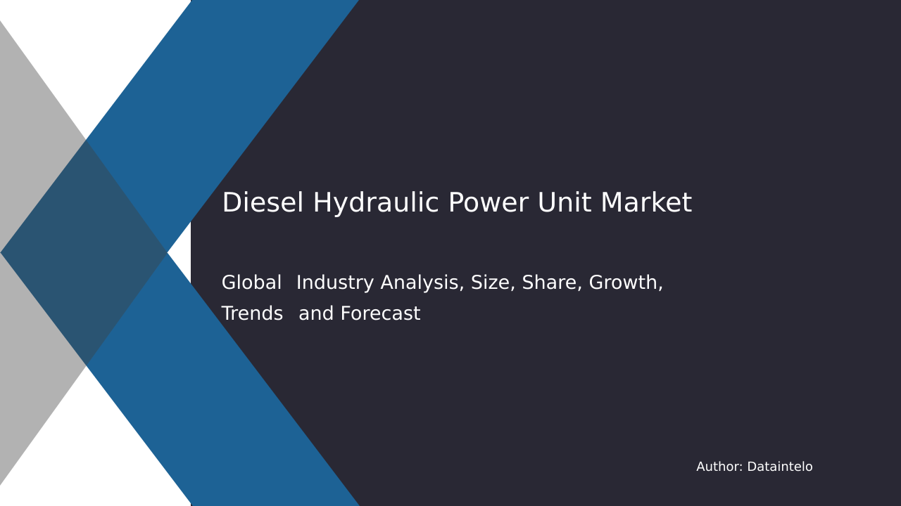 2032 Outlook for Diesel Hydraulic Power Unit Market: Research Insights