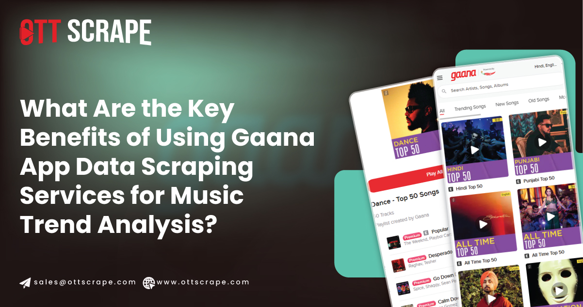 Benefits of Gaana App Data Scraping Services in Music Trend Analysis