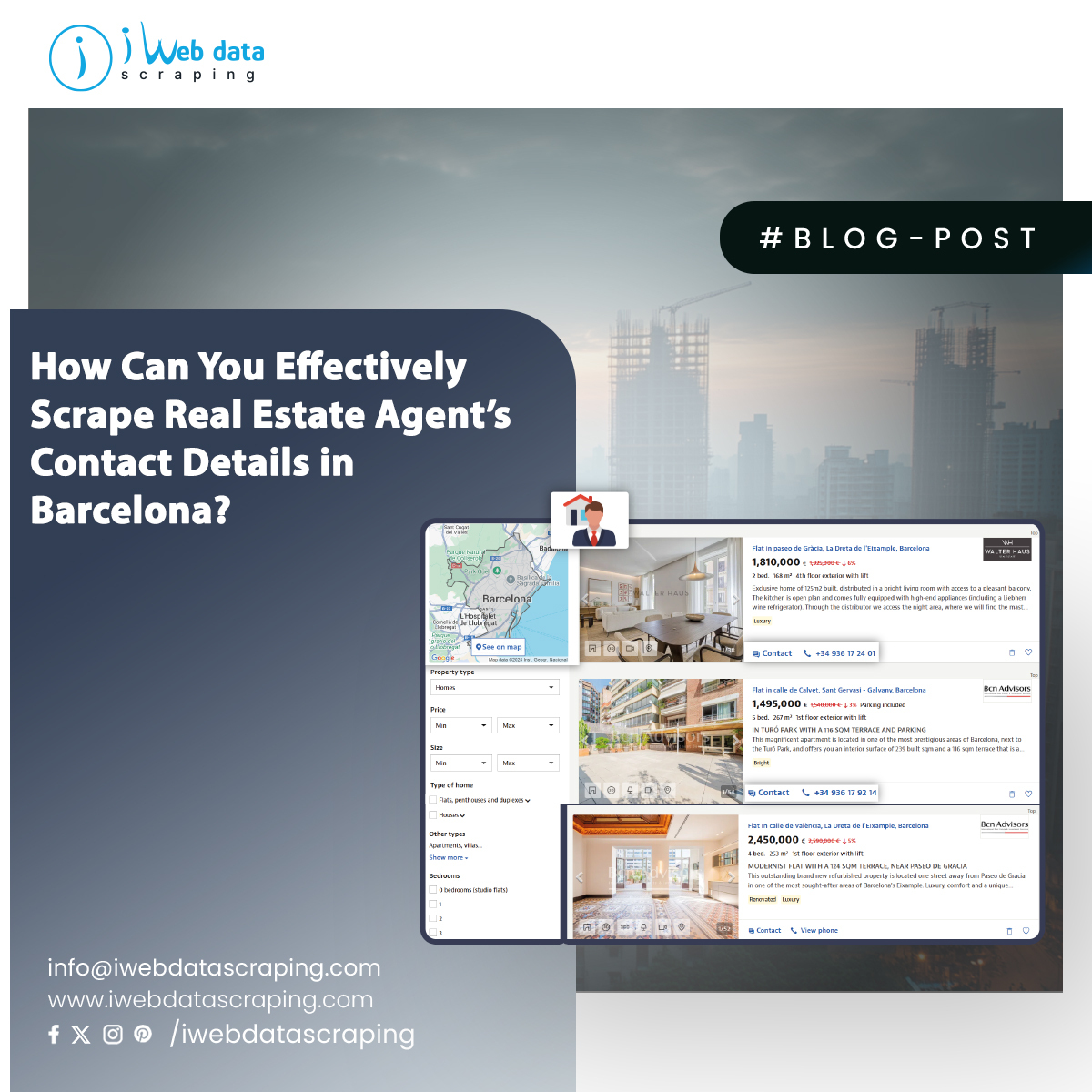 Steps to Scrape Real Estate Agents' Contact Details in Barcelona