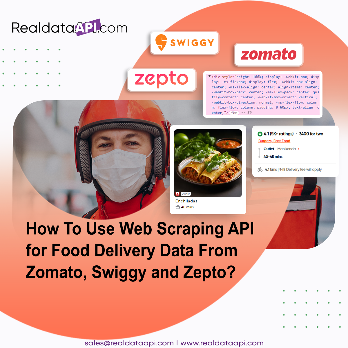 Scrape Food Delivery Data via API From Zomato, Swiggy, and Zepto