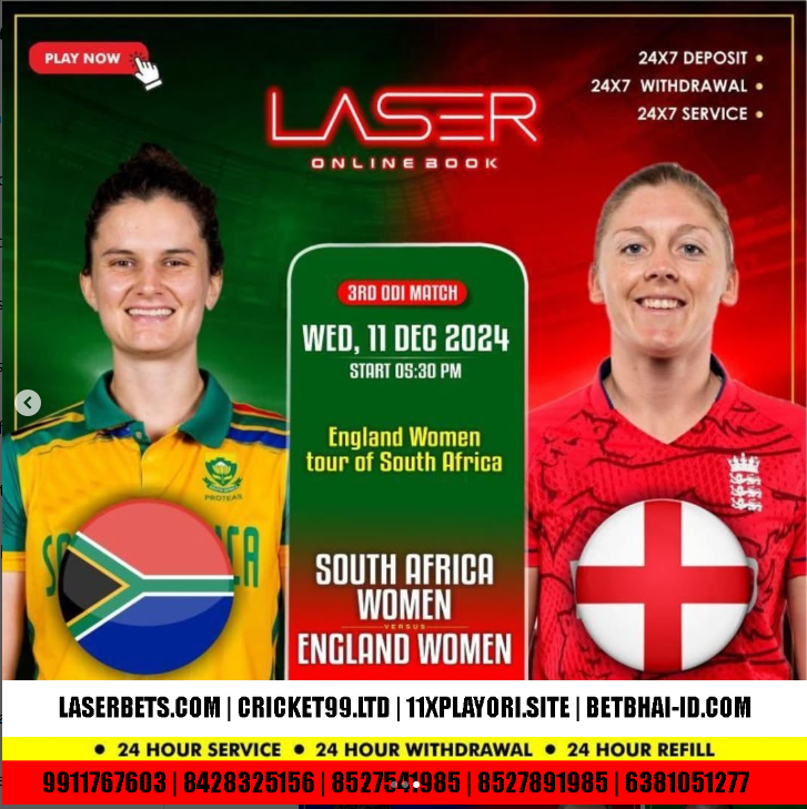 Mark Your Calendars: Laser247 Hosts South Africa Women vs. England Women T20 Showdown!