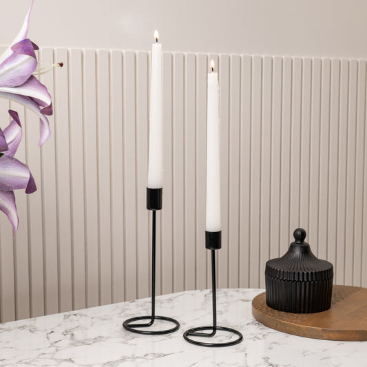 Perfect Lighting with a Sleek Black Taper Candle Stand